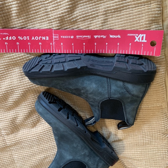 Blundstone Chelsea Boots Gray/Blue Leather Slip-On Ankle Boots - Like New - Picture 3 of 9